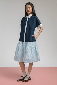 Light Blue Striped Trevino - Defect Sale