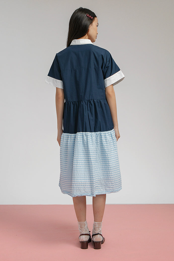 Light Blue Striped Trevino - Defect Sale