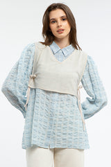 Defect Sale - Light Blue Gingham Mayumi