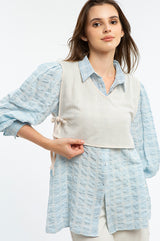 Defect Sale - Light Blue Gingham Mayumi