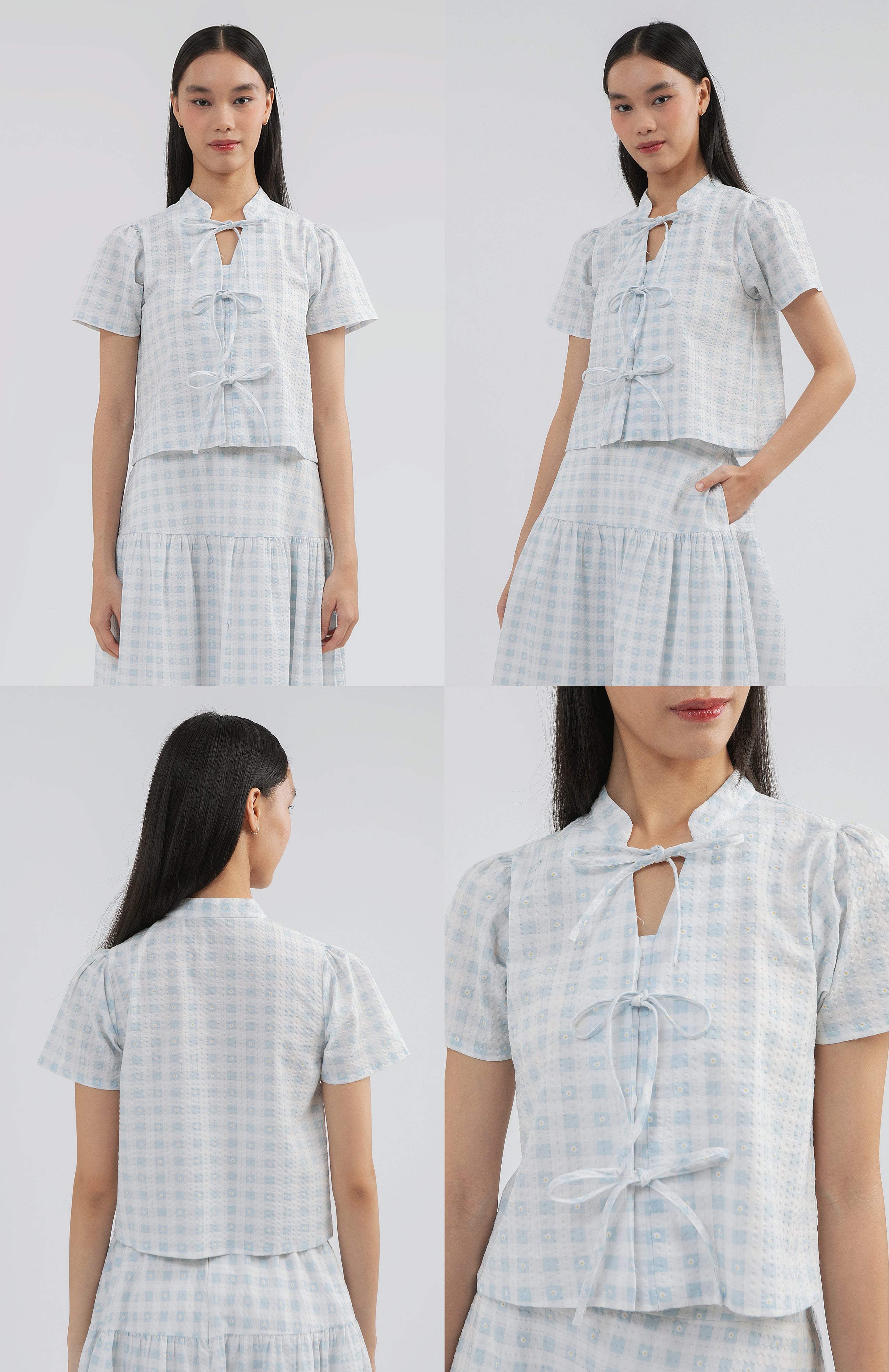 Light Blue Gingham Zweig