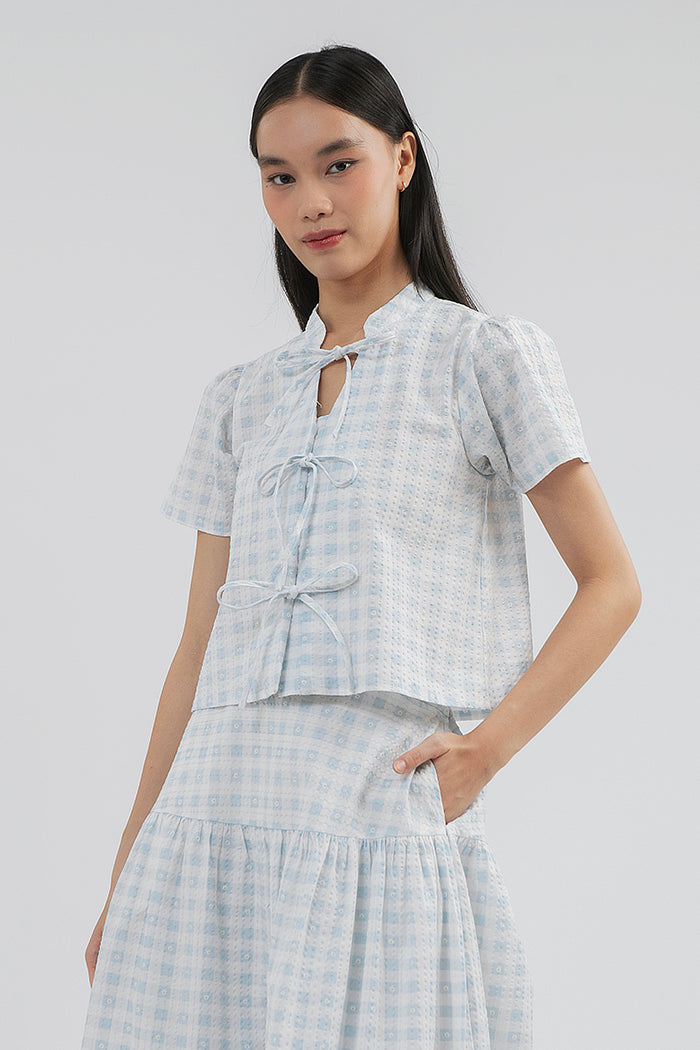 Light Blue Gingham Zweig