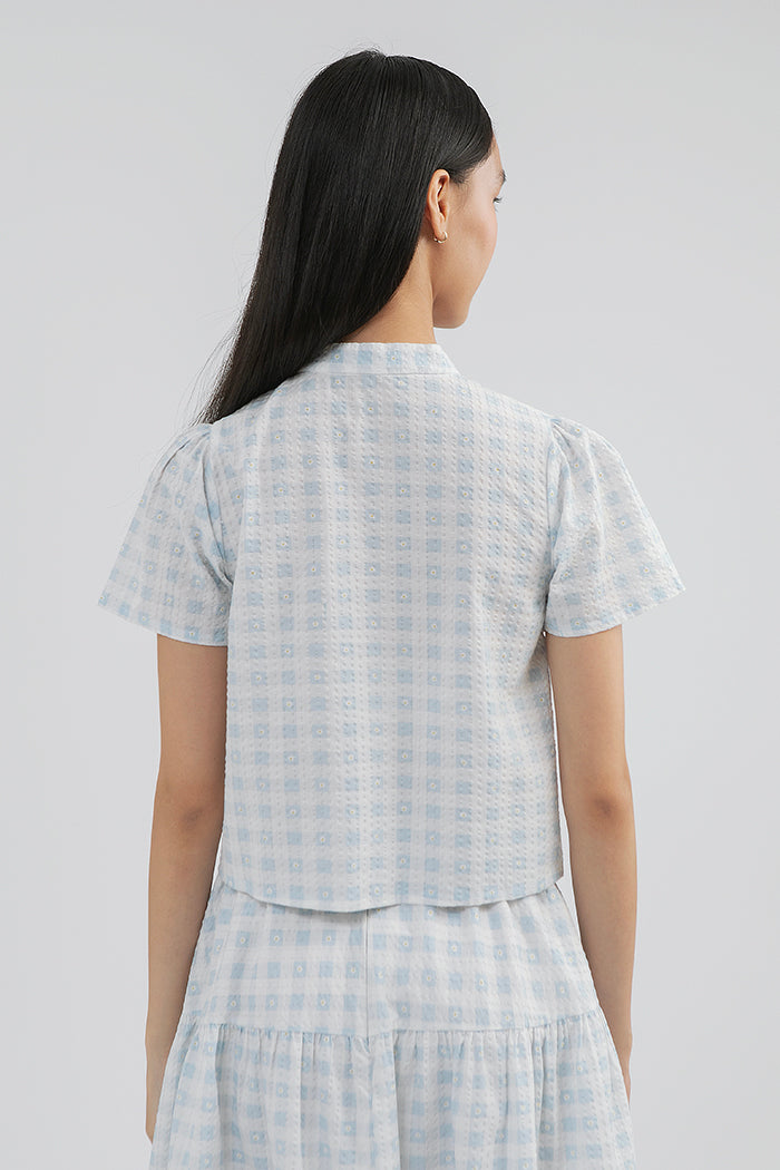 Light Blue Gingham Zweig