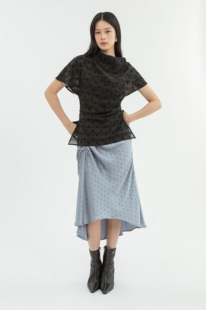 Light Blue Polka Garbo