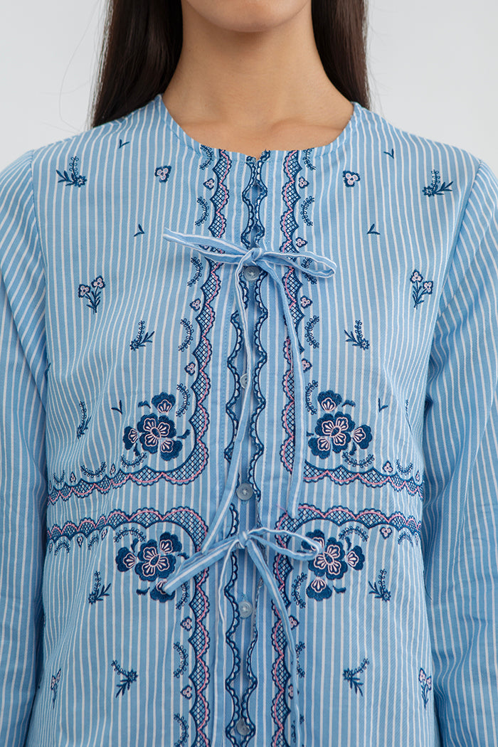 Light Blue Striped Diali