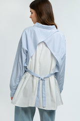 Defect Sale - Light Blue Striped Diandra