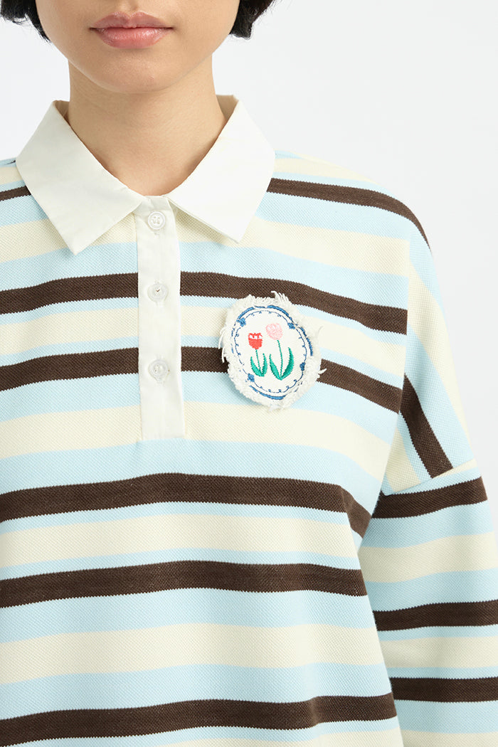 Light Blue Striped Liora