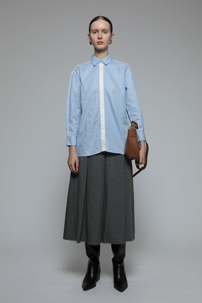 Light Blue Striped Porta