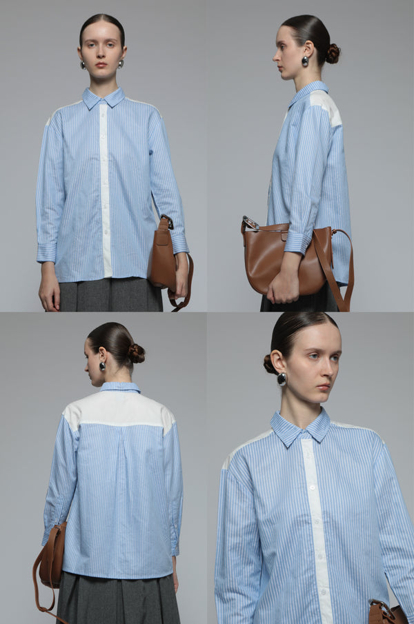 Light Blue Striped Porta