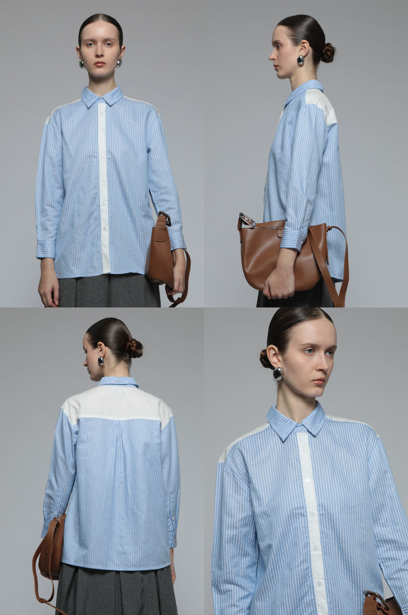 Light Blue Striped Porta