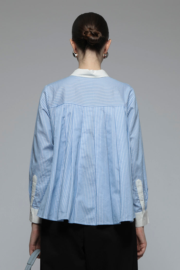 Light Blue Striped Portico