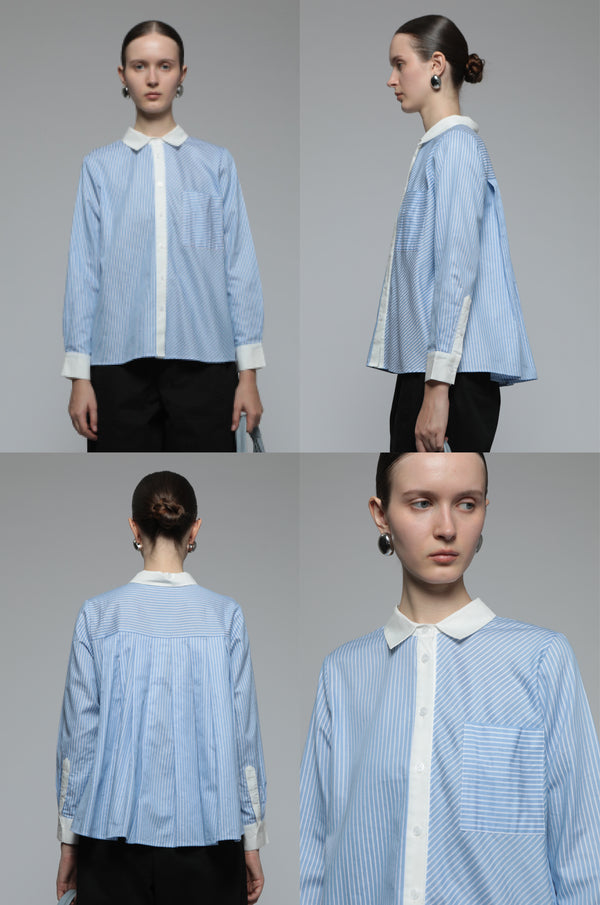 Light Blue Striped Portico