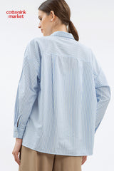 Defect Sale - Light Blue Striped Yael