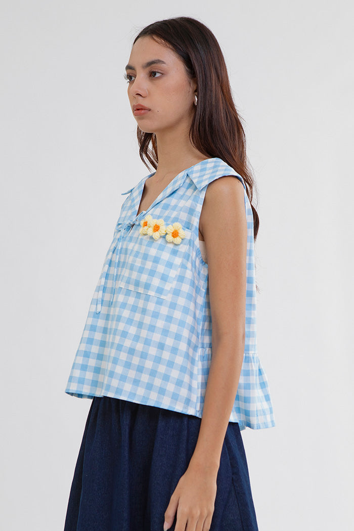 Light Blue Gingham Marin