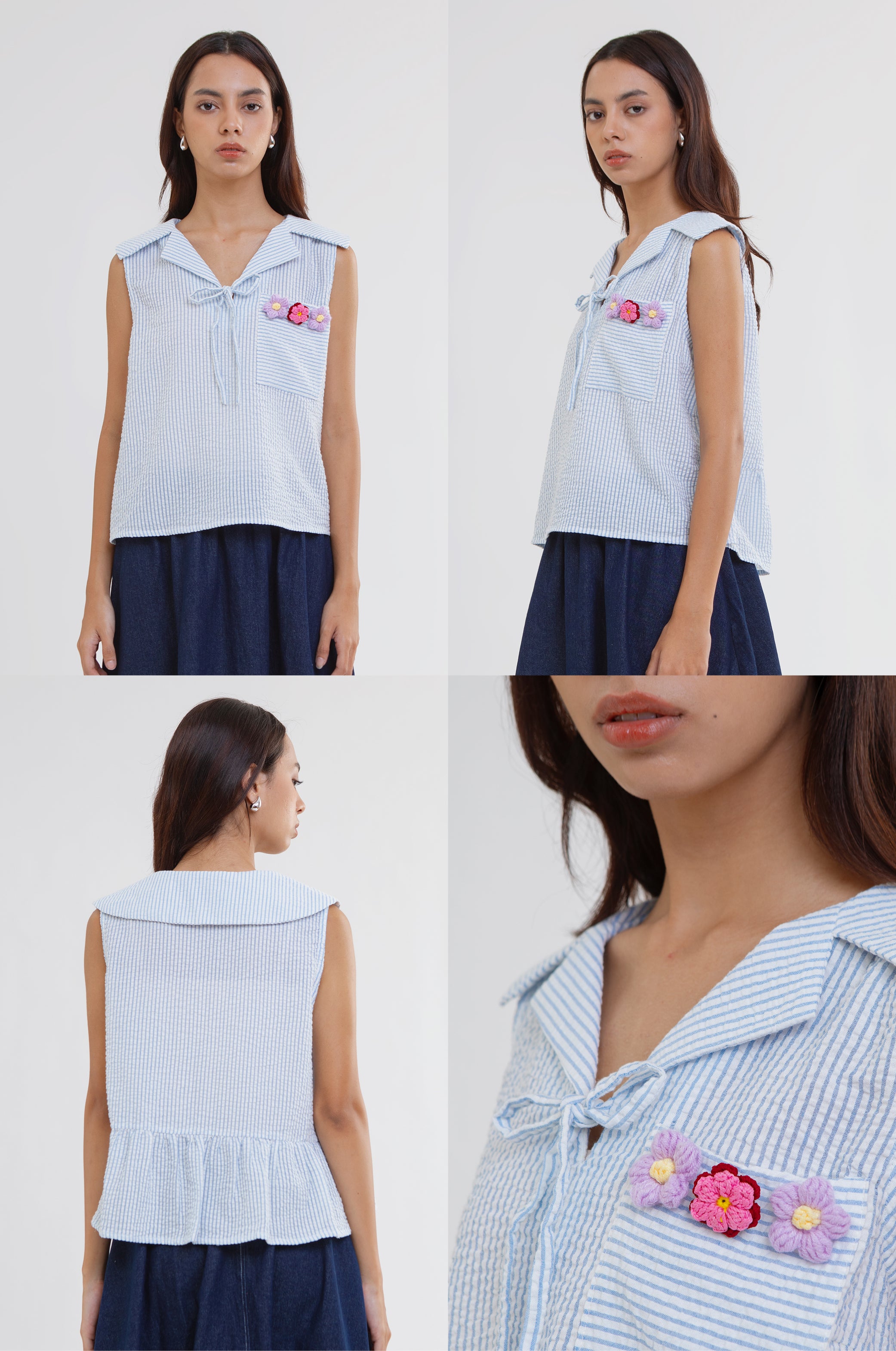 Light Blue Striped Marin