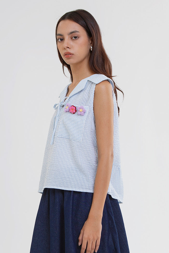 Light Blue Striped Marin
