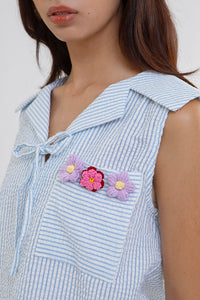 Light Blue Striped Marin