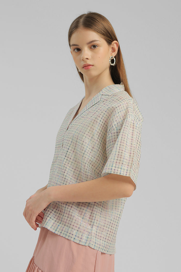 Lilac Checkered Plantier - Defect Sale