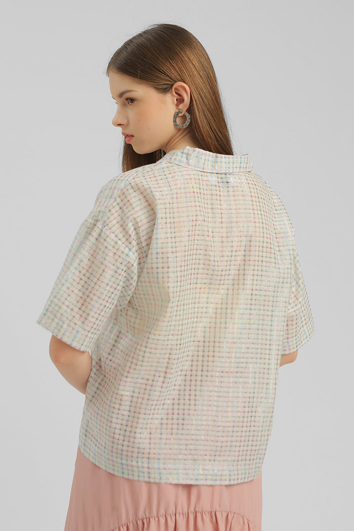 Lilac Checkered Plantier - Defect Sale