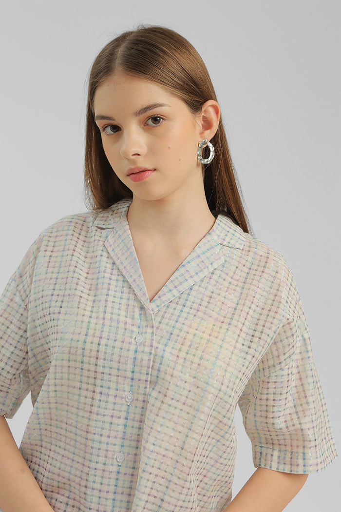 Lilac Checkered Plantier - Defect Sale