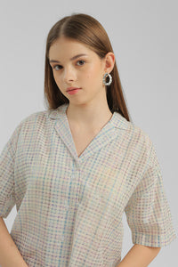 Lilac Checkered Plantier - Defect Sale
