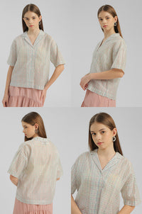 Lilac Checkered Plantier - Defect Sale