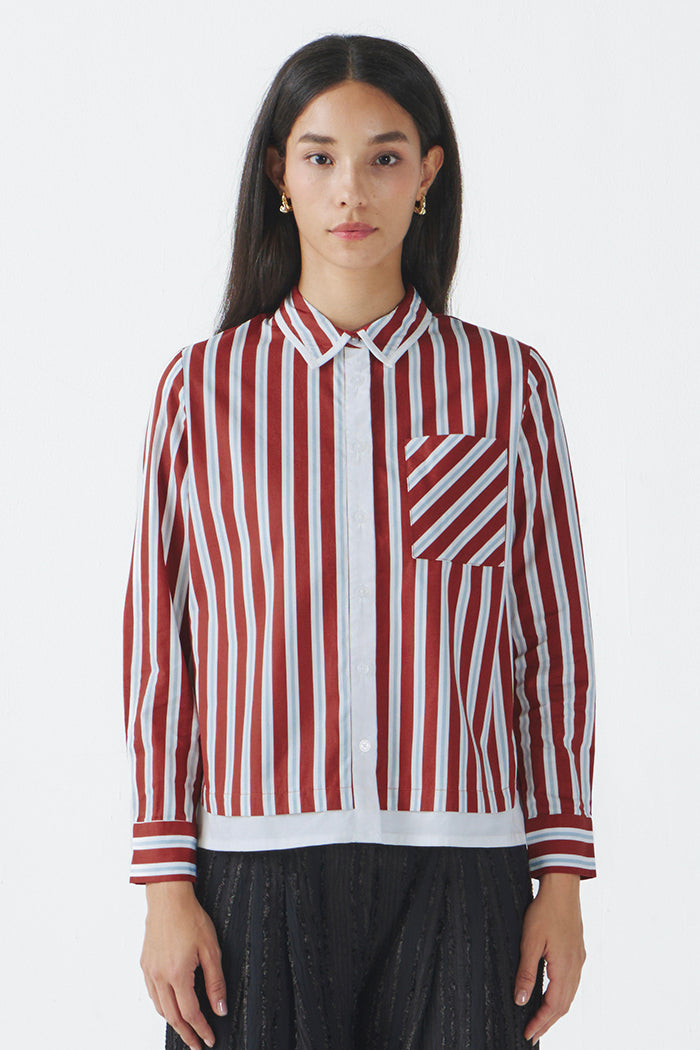 Maroon Striped Giada