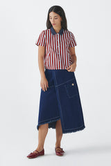 Maroon Striped Sali