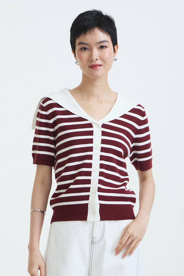Maroon Striped Tinsel