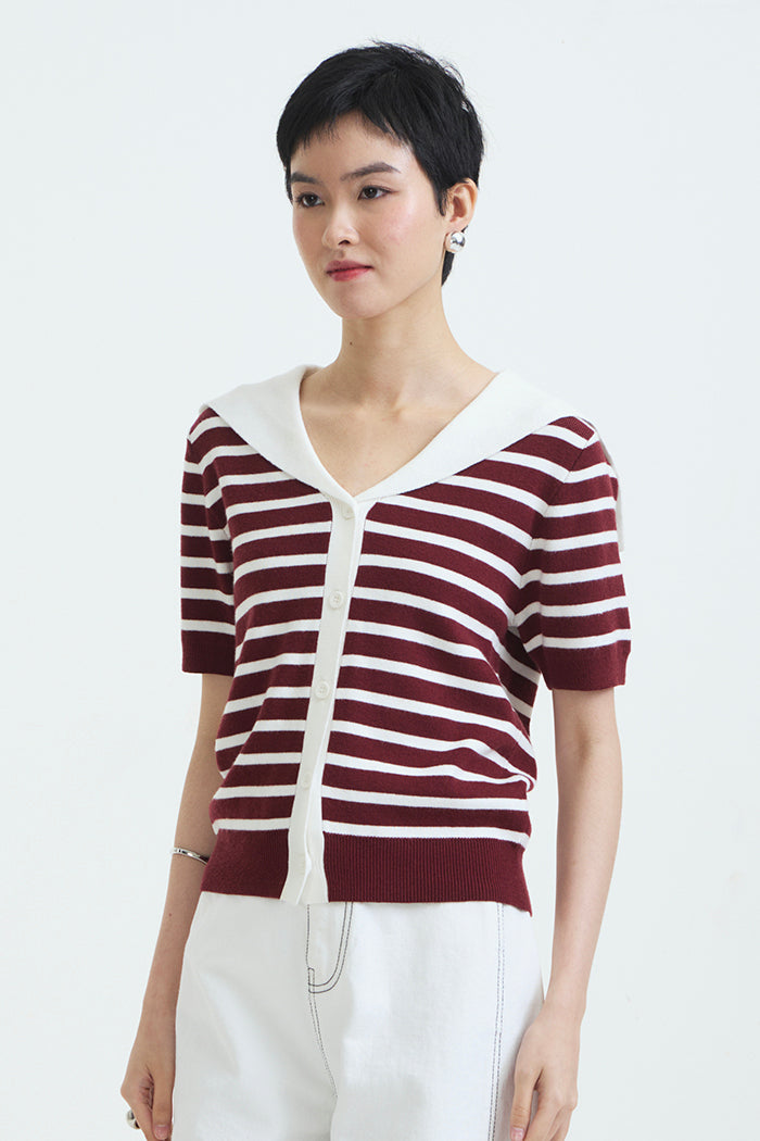 Maroon Striped Tinsel