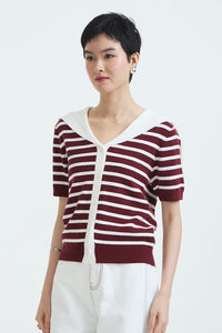 Maroon Striped Tinsel