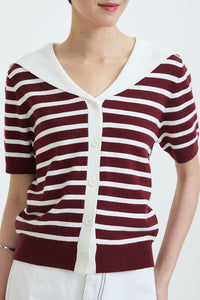 Maroon Striped Tinsel
