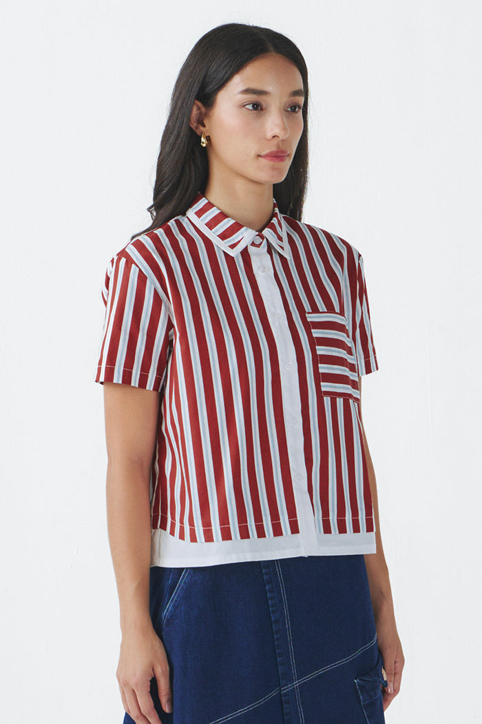 Maroon Striped Briony