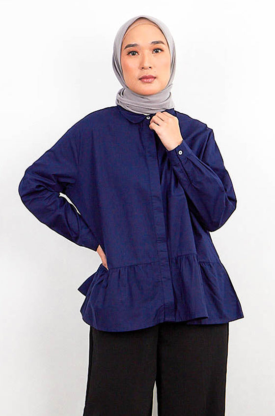 Syaline Hijab - Megarina Navy Blue