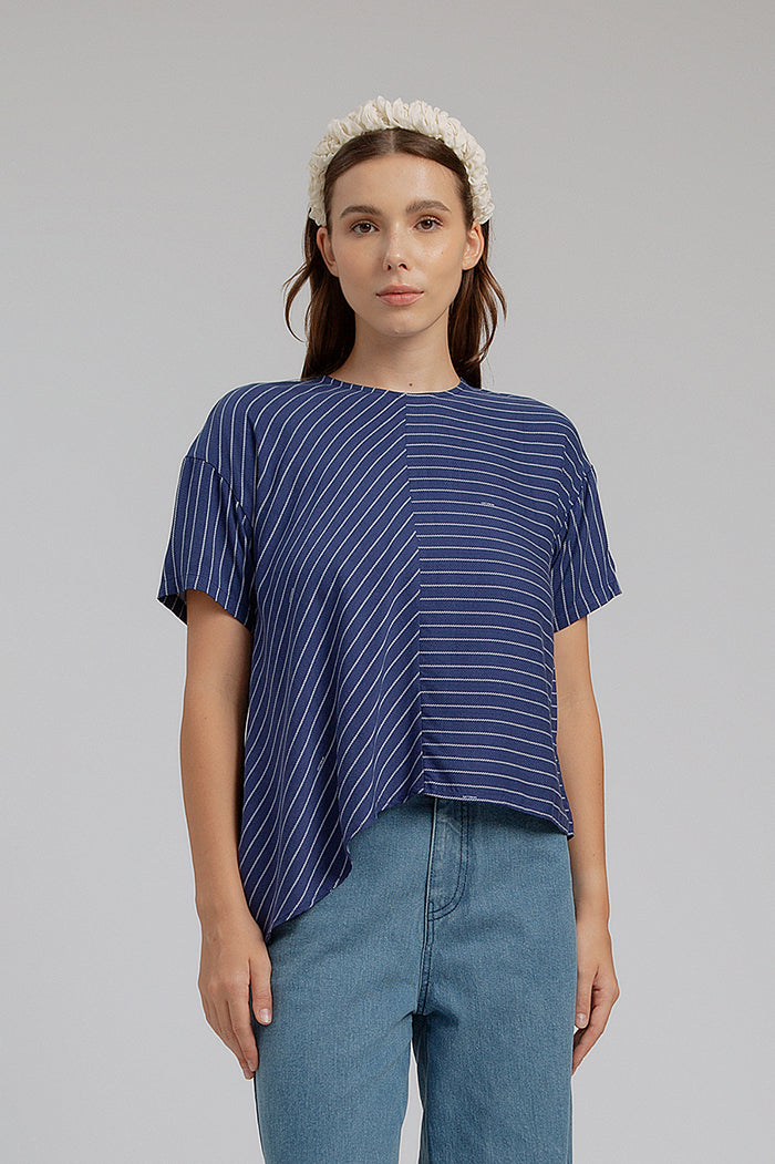 Navy Blue Striped Balint