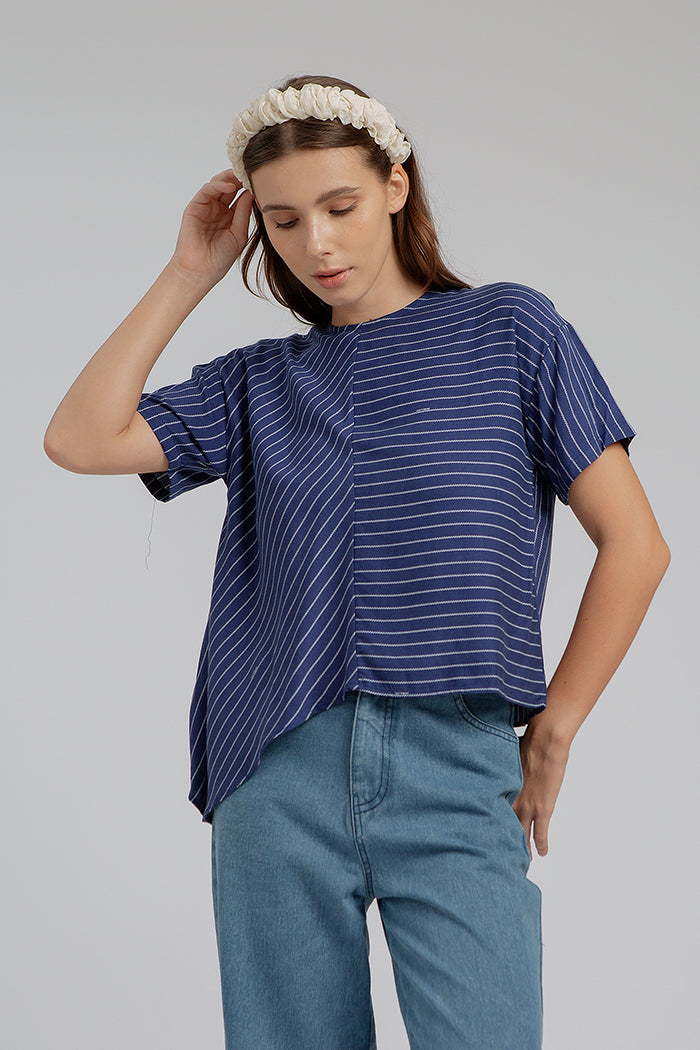 Navy Blue Striped Balint