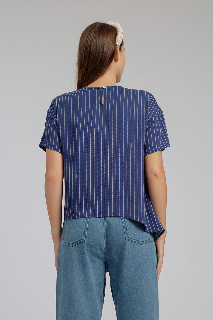 Navy Blue Striped Balint