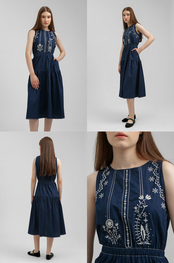 Navy Embroidered Alize