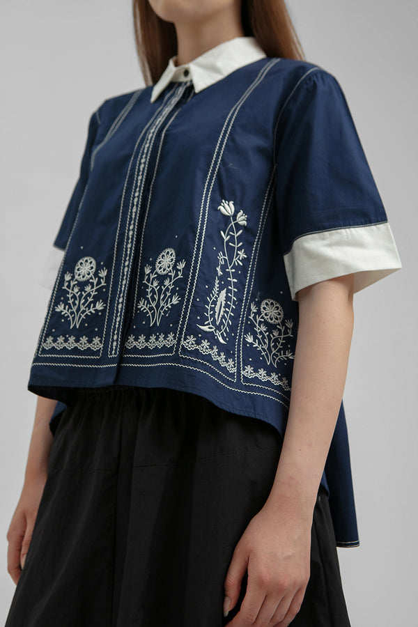 Navy Embroidered Arona