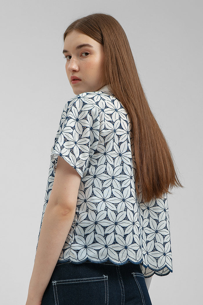 Navy Embroidered Elusi