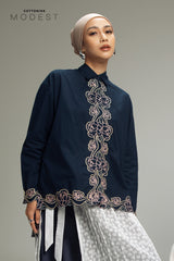 Navy Embroidery  Shazi