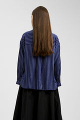 Navy Blue Striped Babette