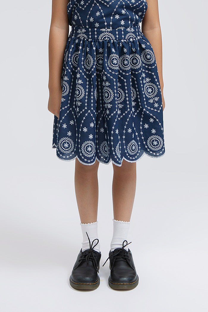 Navy Embroidered Dasha