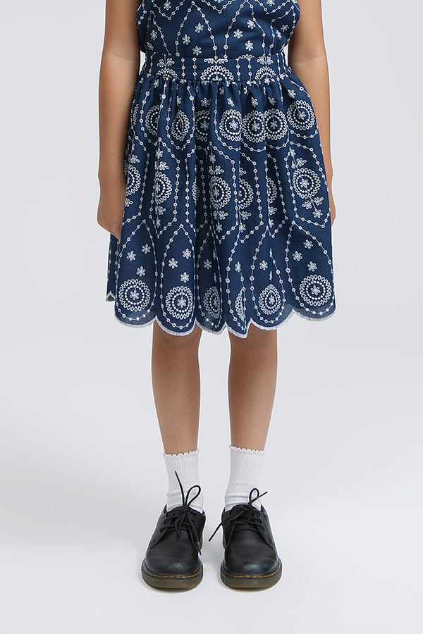 Navy Embroidered Dasha