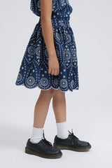 Navy Embroidered Dasha