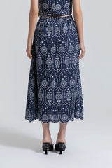 Navy Embroidered Doneli