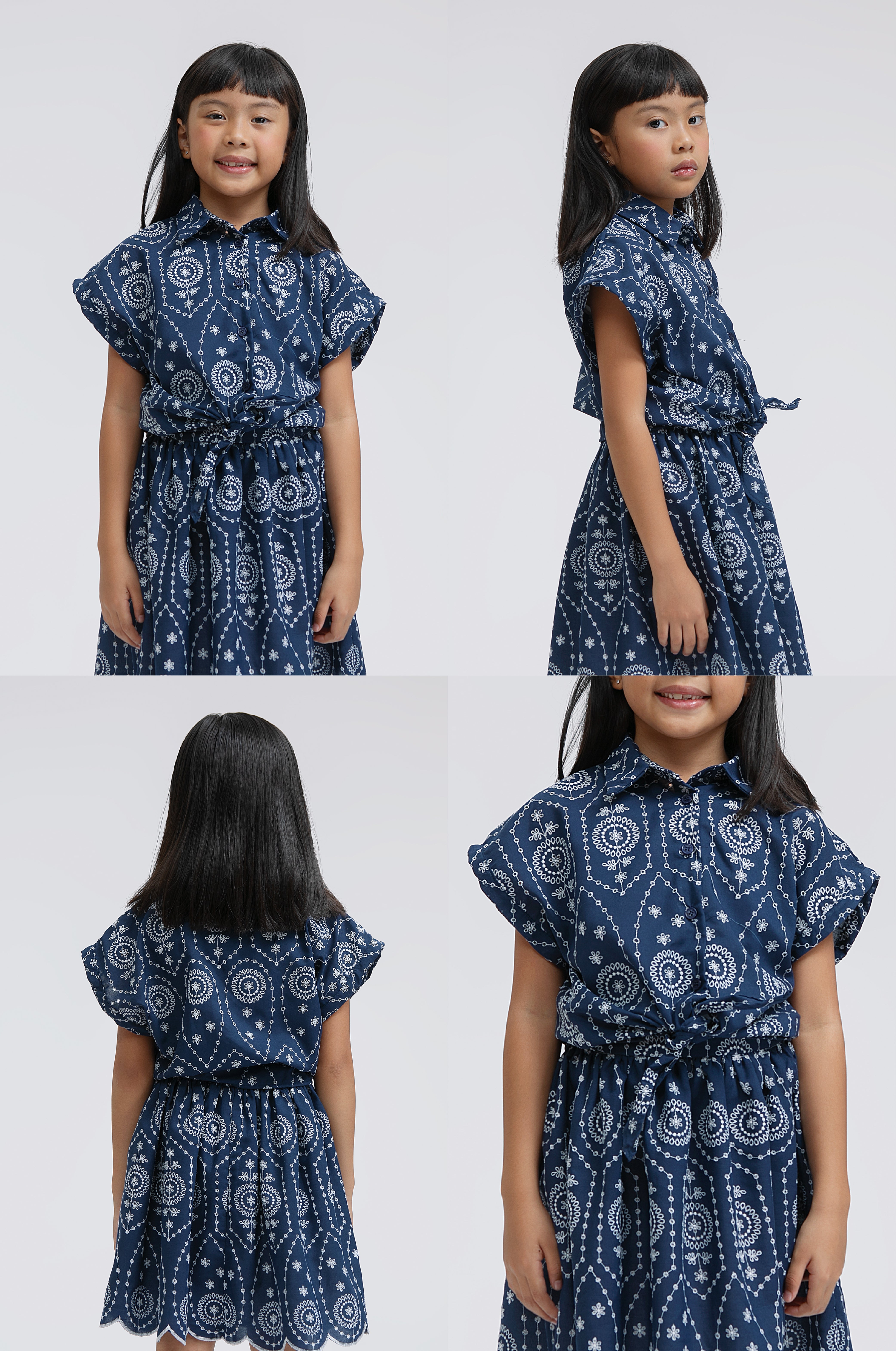 Navy Embroidered Emira