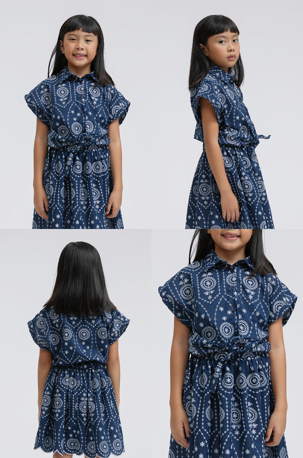 Navy Embroidered Emira