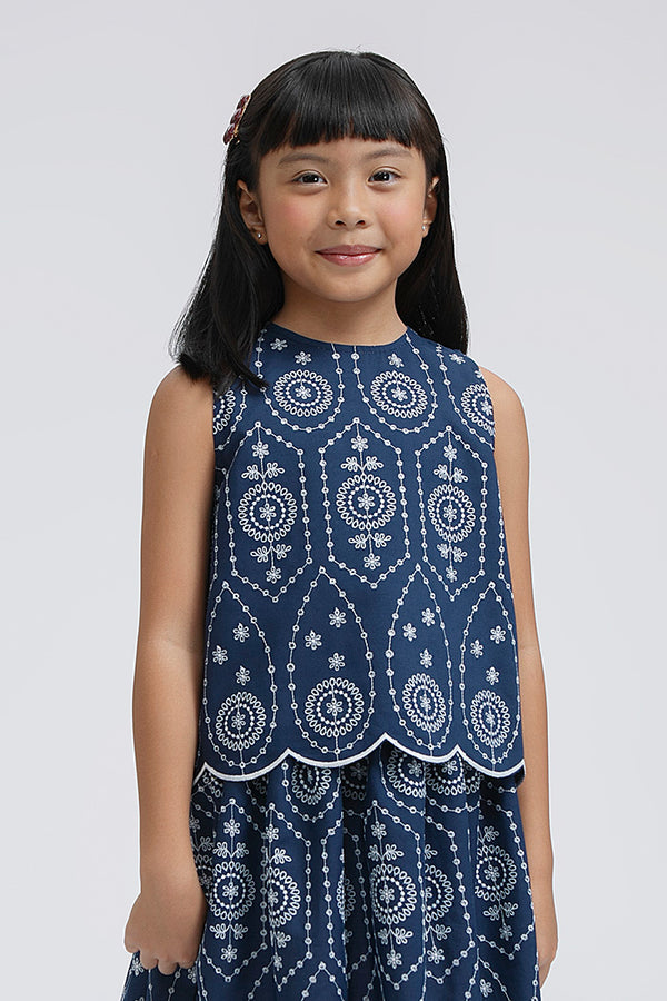 Navy Embroidered Taylen