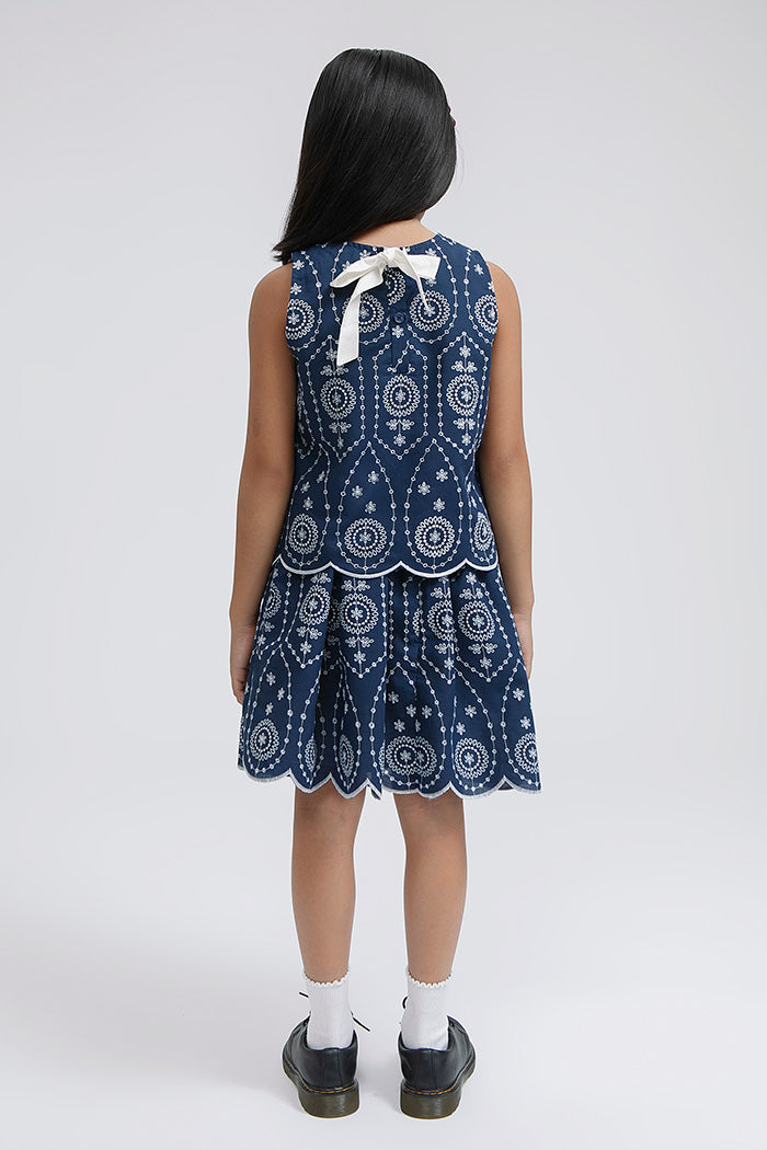 Navy Embroidered Taylen